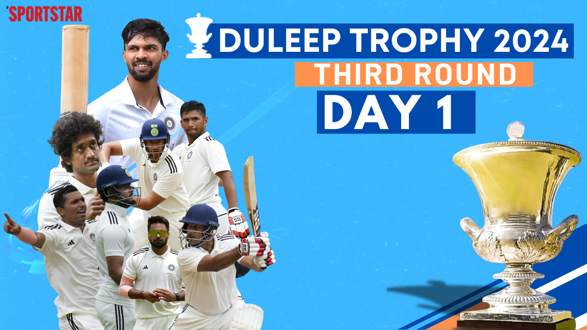 Duleep Trophy 2024 Highlights, 3rd round Day 1 Rawat hits unbeaten